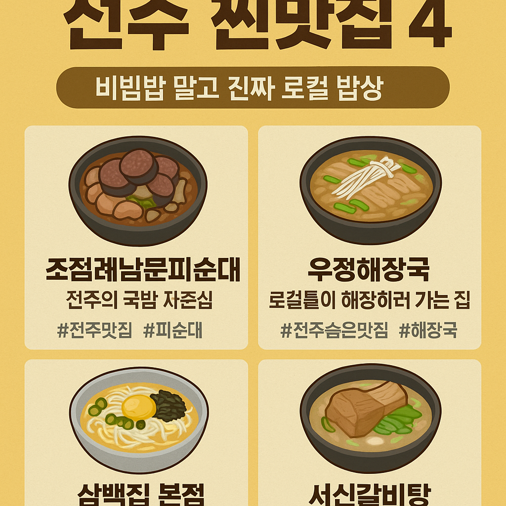 전주 찐맛집 BEST 3