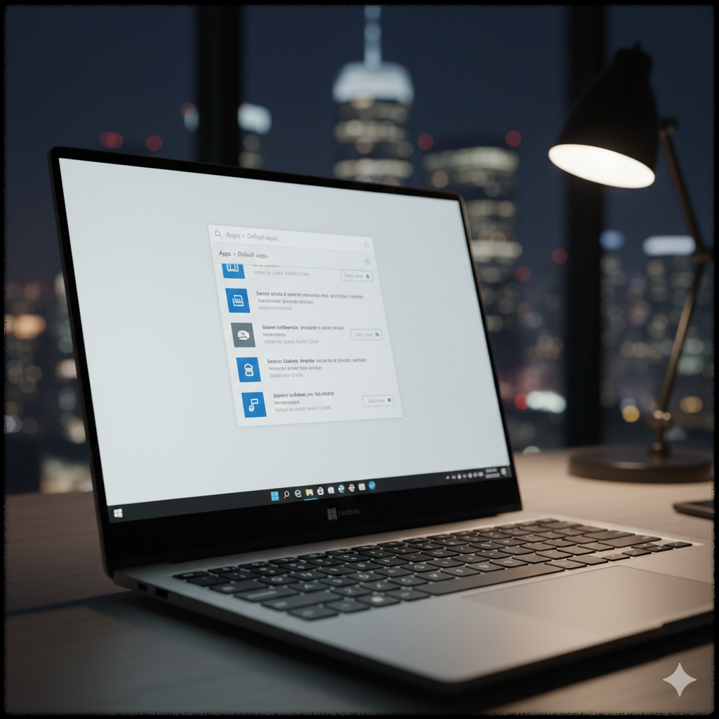 Windows에서 PDF 기본 앱 설정 문제를 점검하는 화면