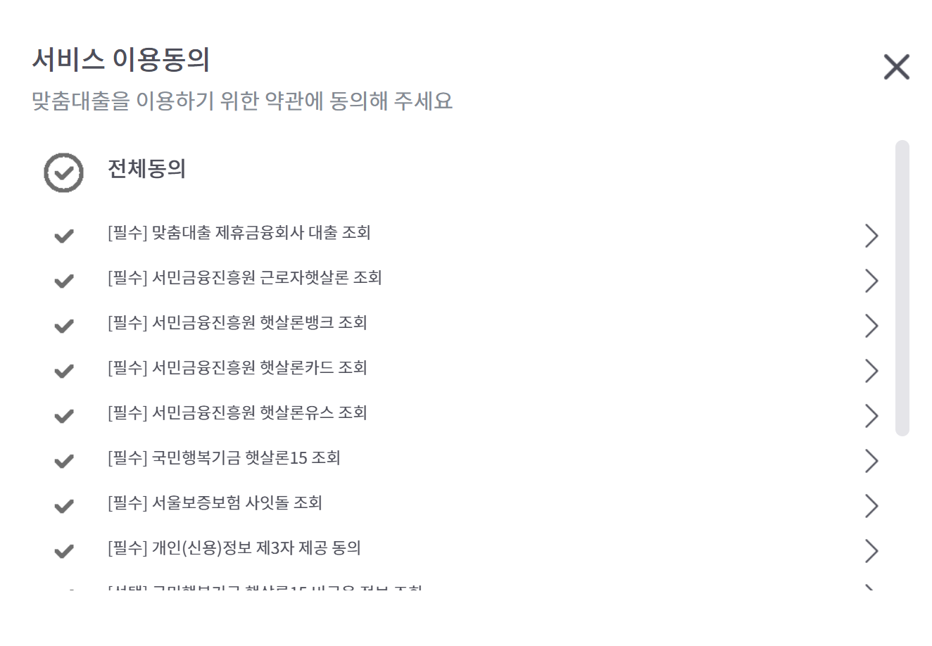 서민금융진흥원 맞춤대출