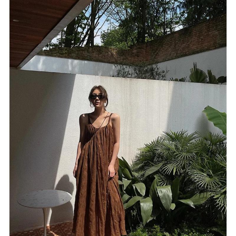 플리츠 와이드 나시점프수트 점프수트 여름휴가 바캉스 리조트룩