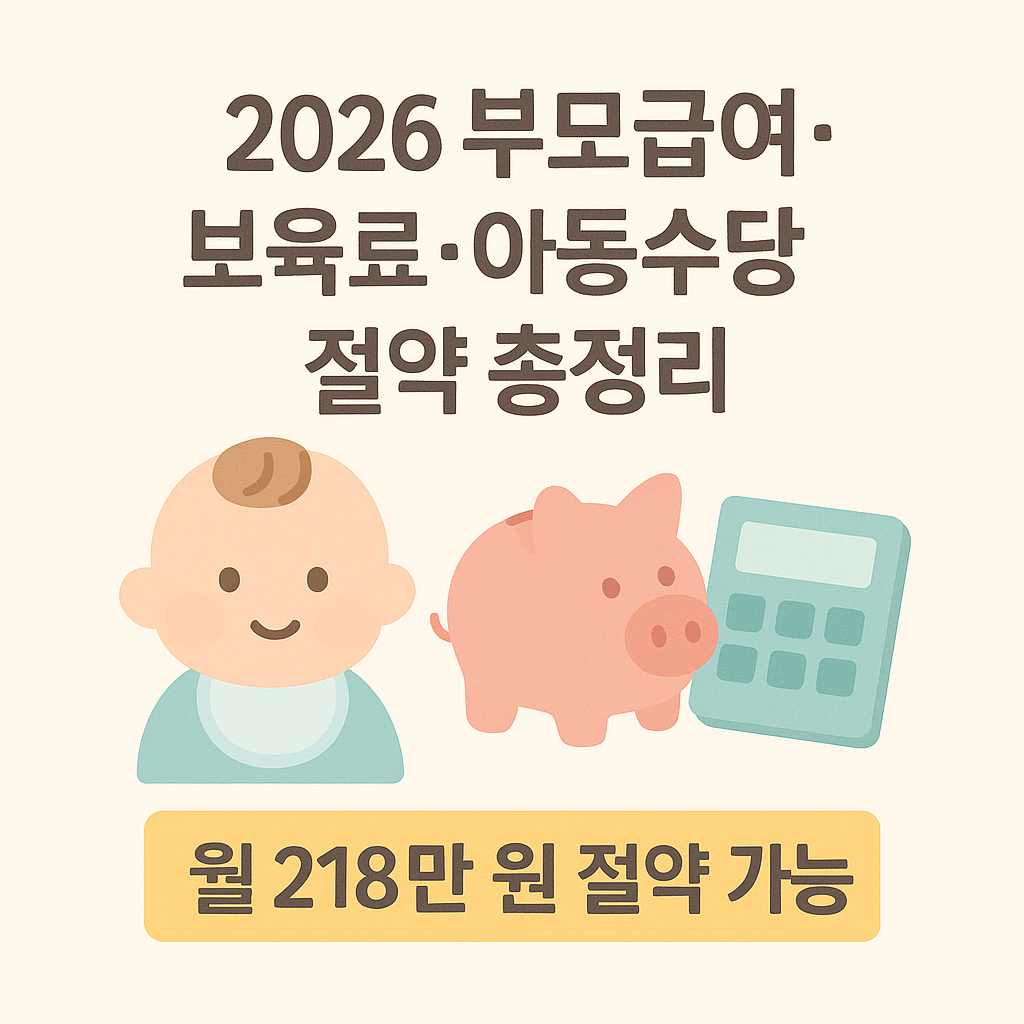 2026 부모급여·보육료·아동수당으로 얼마나 아끼나 현실 계산 공개