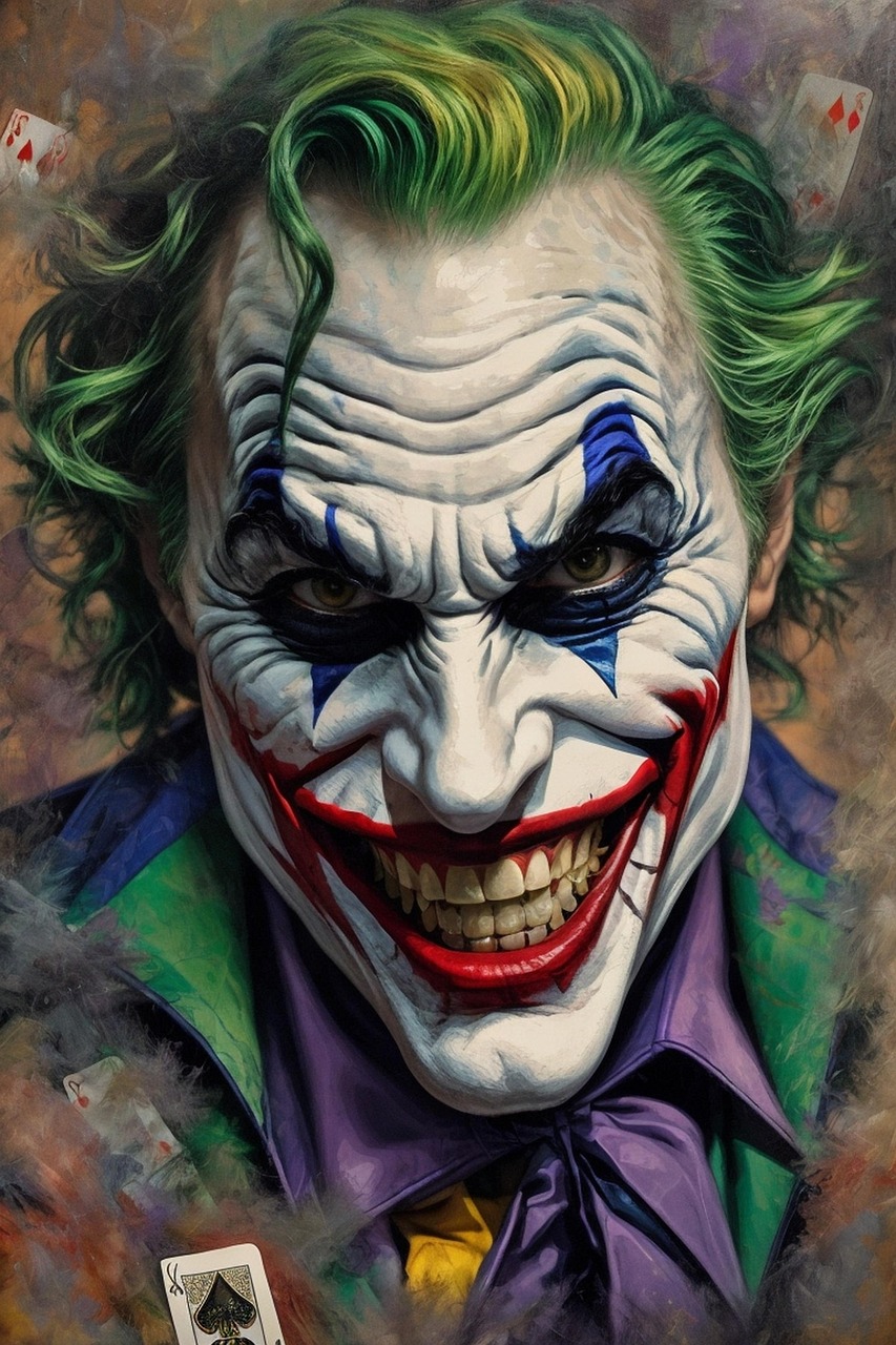 분장이 화려한 조커 이미지