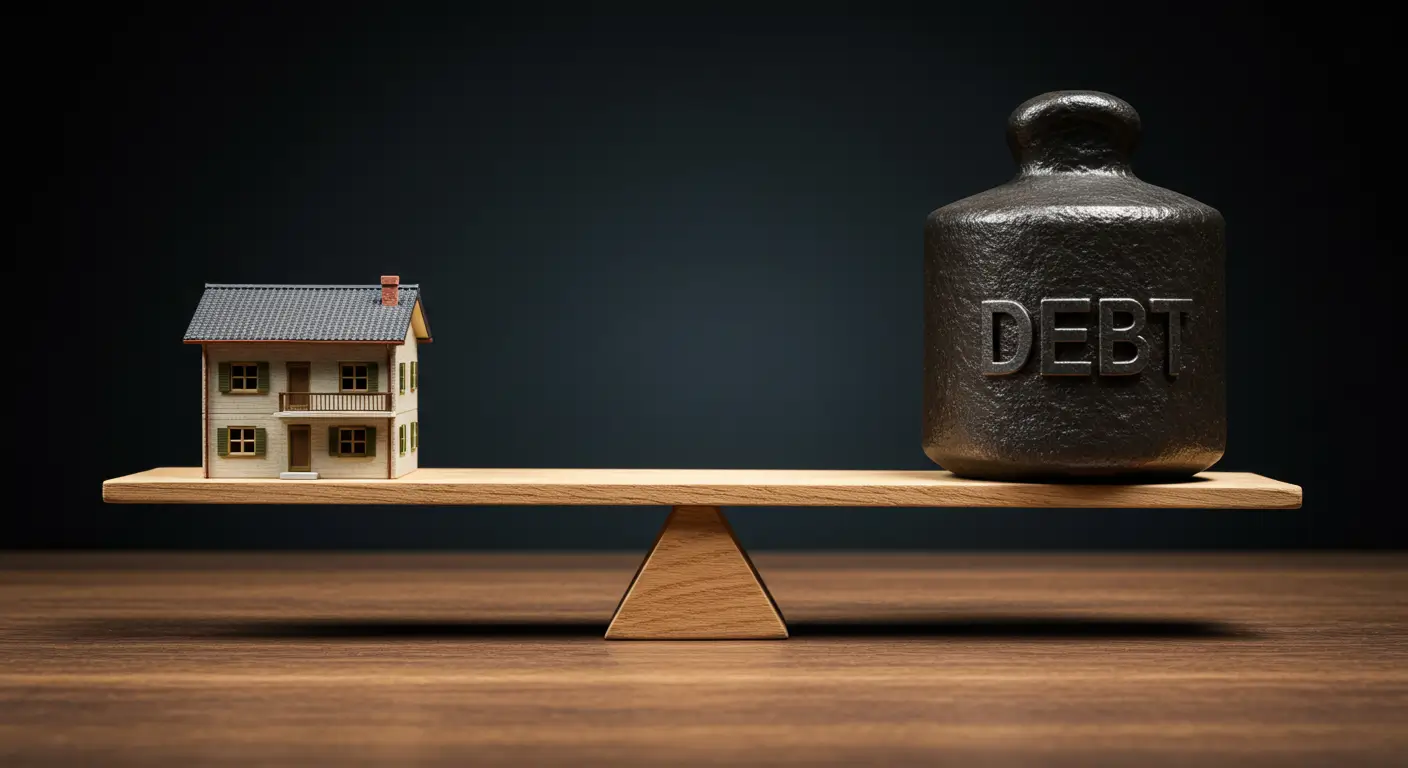 작은 집과 거대한 빚이 시소 위에서 아슬아슬하게 균형을 이루는 무자본 주택 구입의 위험성