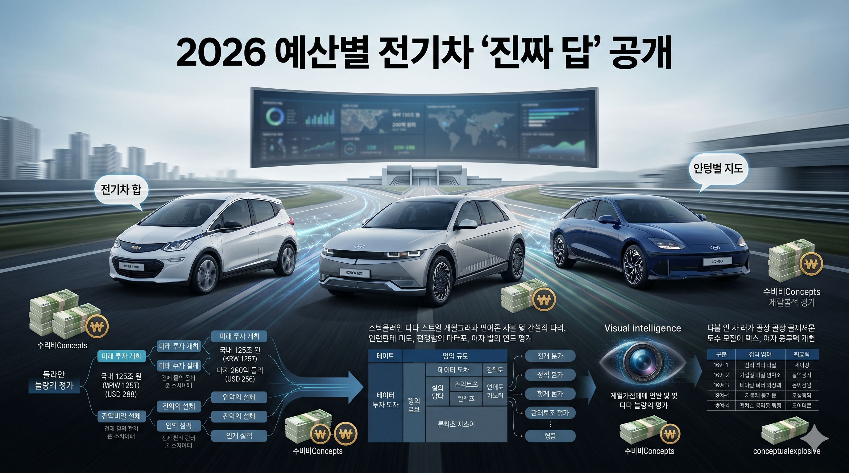 2026년 예산별 전기차 추천. 캐스퍼 EV, BYD 씰, 볼보 EX30, 기아 EV3, BYD 시라이언 7, 테슬라 모델 Y까지 실구매가 기준으로 어떤 차가 맞는지 정리했습니다.