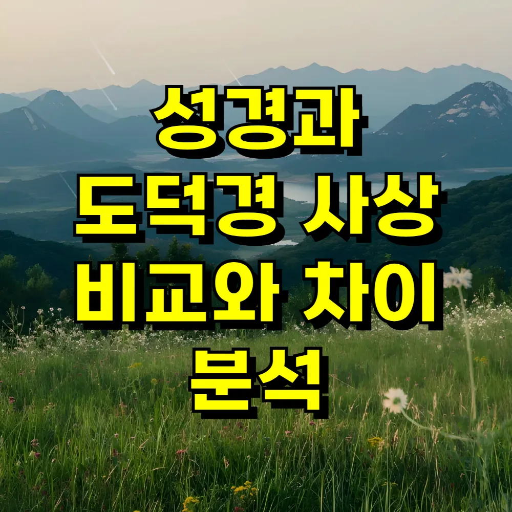 성경과 도덕경 사상 비교와 차이 분석