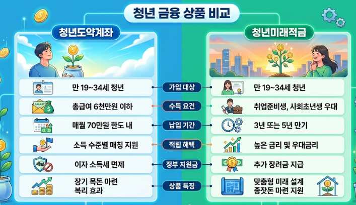청년도약계좌 vs 청년미래적금 비교