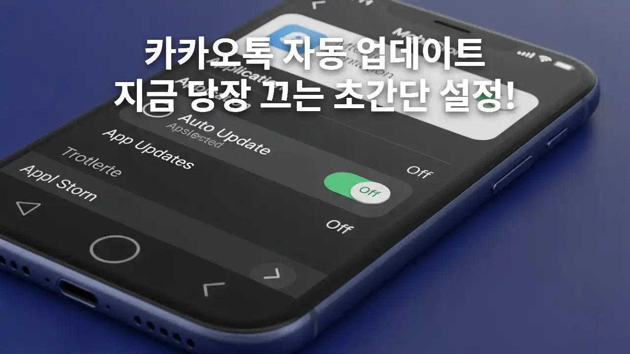 카카오톡 자동업데이트 끄기