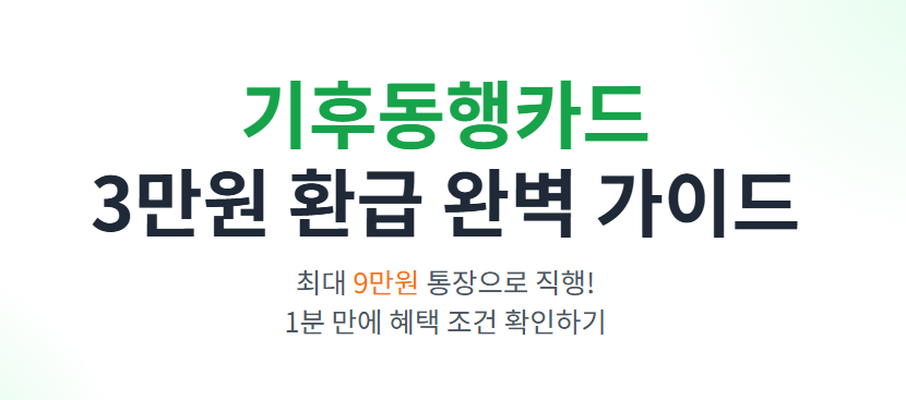 기후동행카드 3만원환급