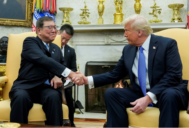 도널드 트럼프 미국 대통령과 이시바 시게루 일본 총리
