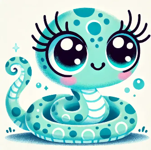 귀여운-푸른-뱀