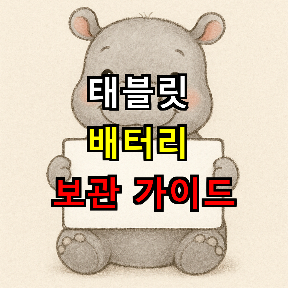 태블릿 배터리 보관 가이드