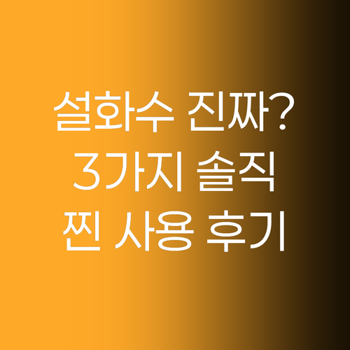 설화수, 비싼 값 할까? 3가지 제품