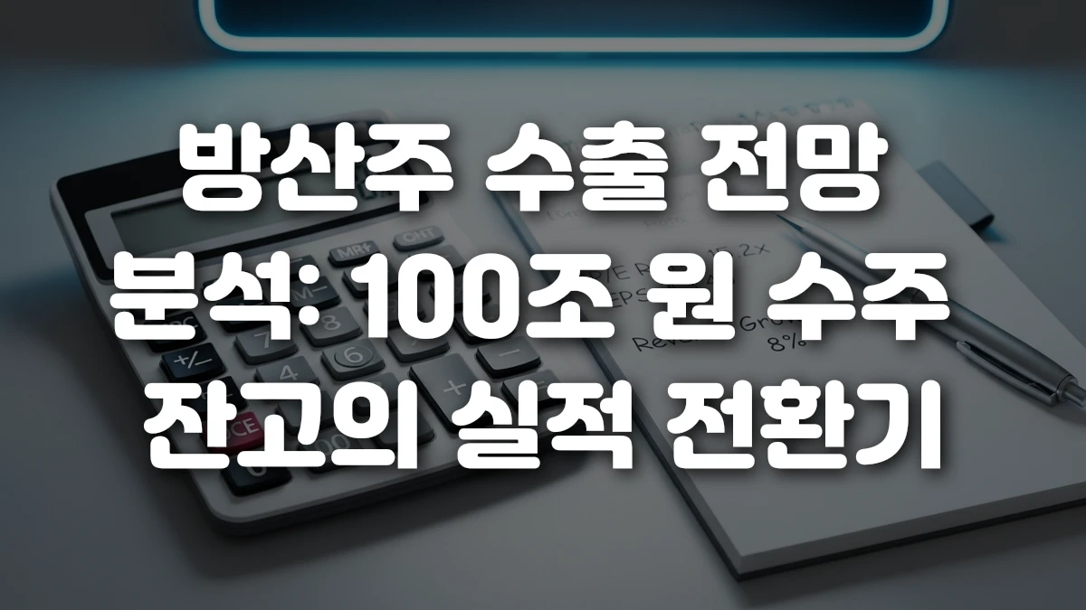 방산주 수출 전망 분석 100조 원 수주 잔고의 실적 전환기