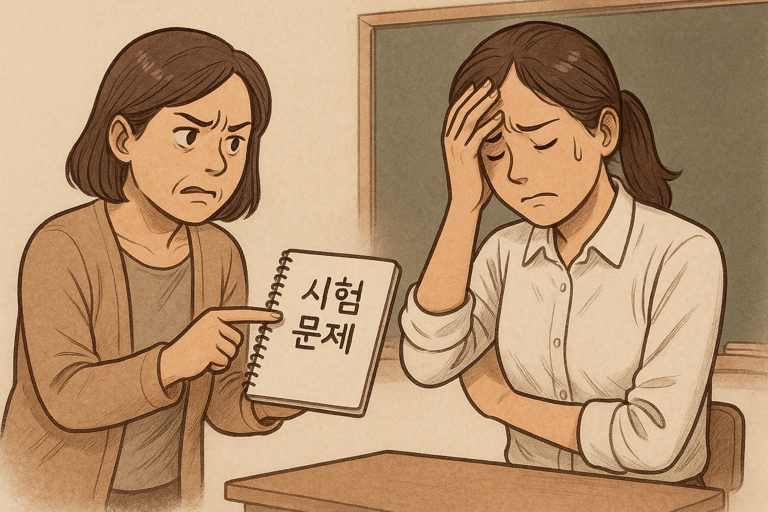 학부모 시험문제 출제,민원