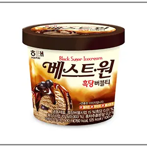 해태-베스트원-아이스크림-흑당버블-한통