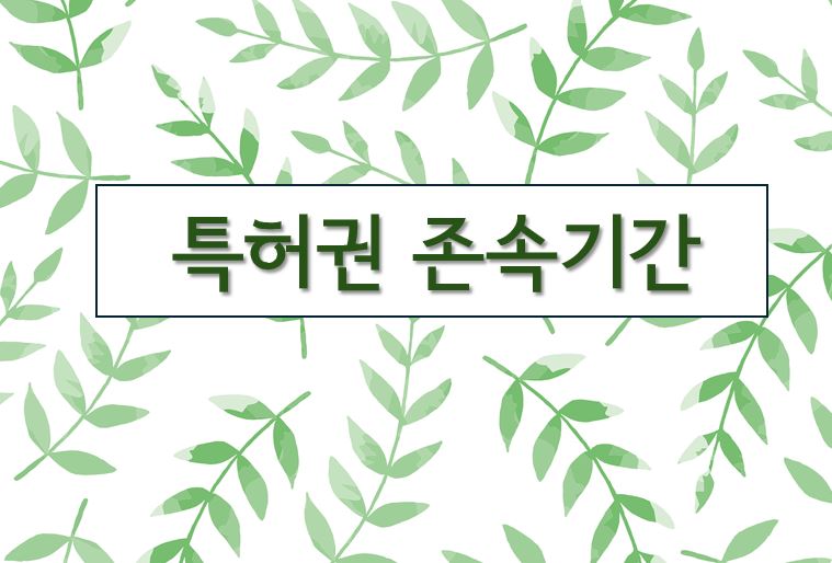 '특허권 존속기간'이러고 적힌 이미지