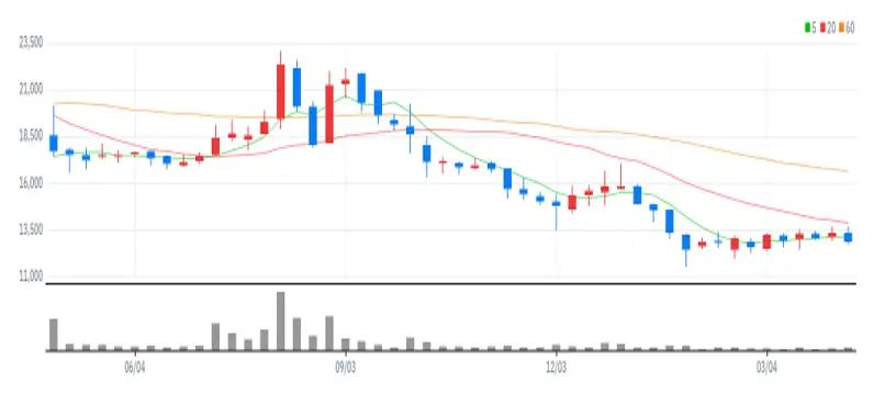 비씨월드제약 주봉
