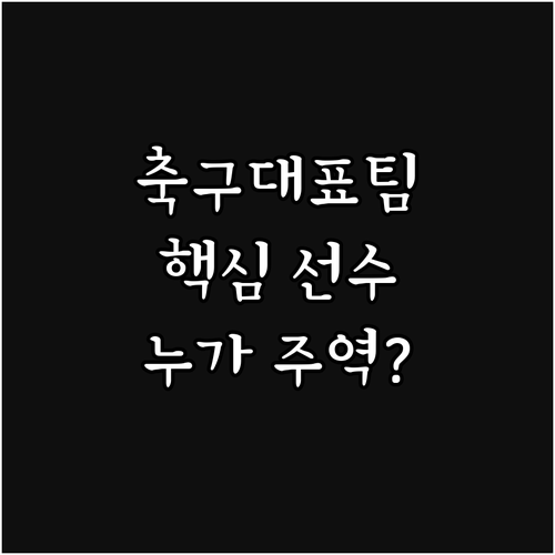 대한민국 축구 국가대표팀 핵심 선수 