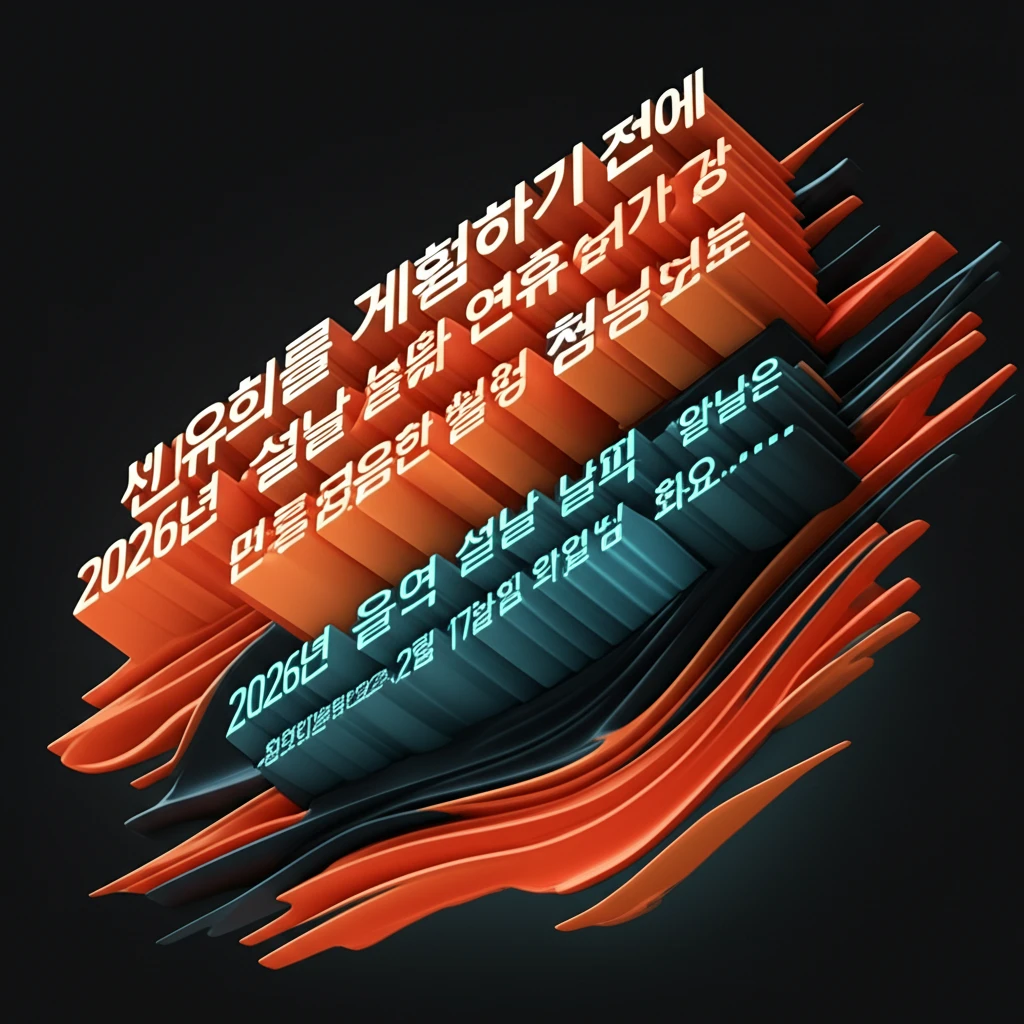 붉은 말띠 해 2026년 설날 연휴 ..