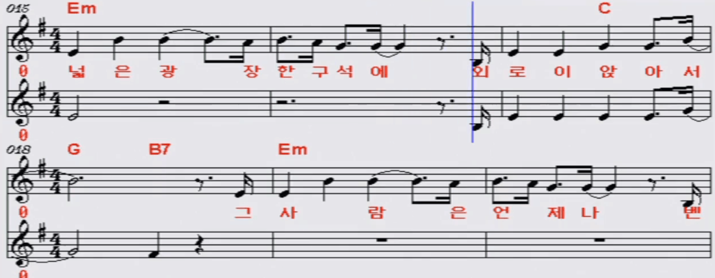 지나유, 소유미(이시스터즈) 워싱턴 광장 악보