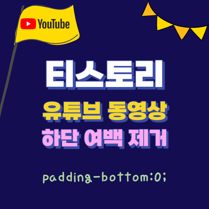 티스토리 동영상 유튜브 하단 여백 제거