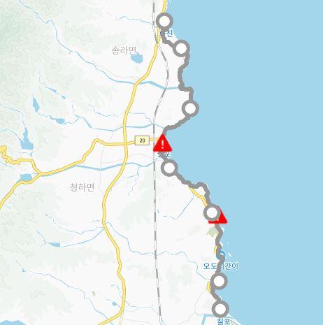 포항 관광명소 가볼만한곳 걷기여행 해파랑길 16, 17, 18코스