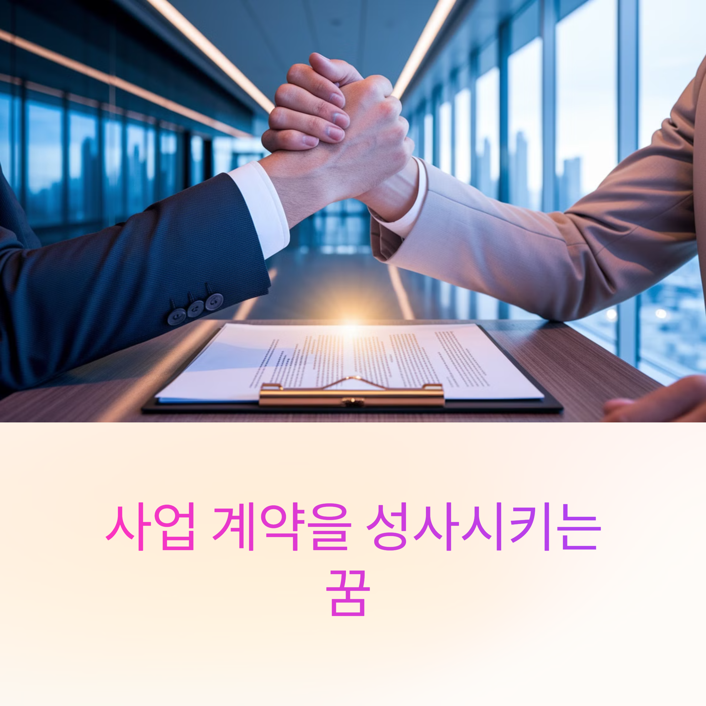 사업 계약을 성사시키는 꿈