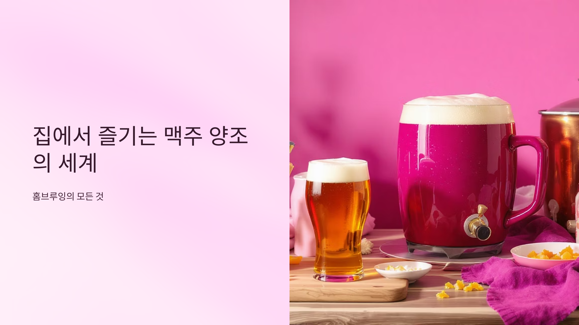 나만의 수제 맥주 양조법 완벽 마스터