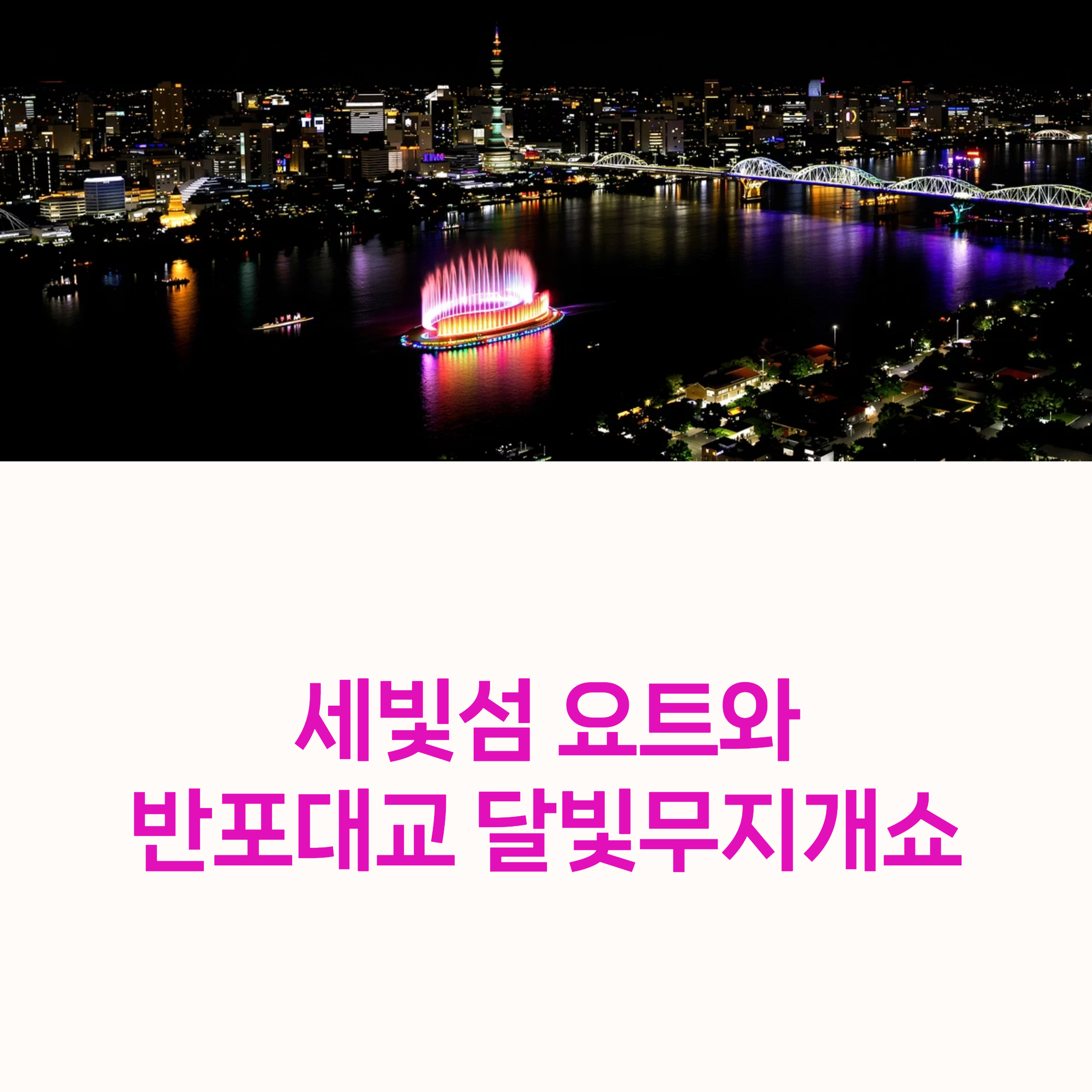 세빛섬 요트,