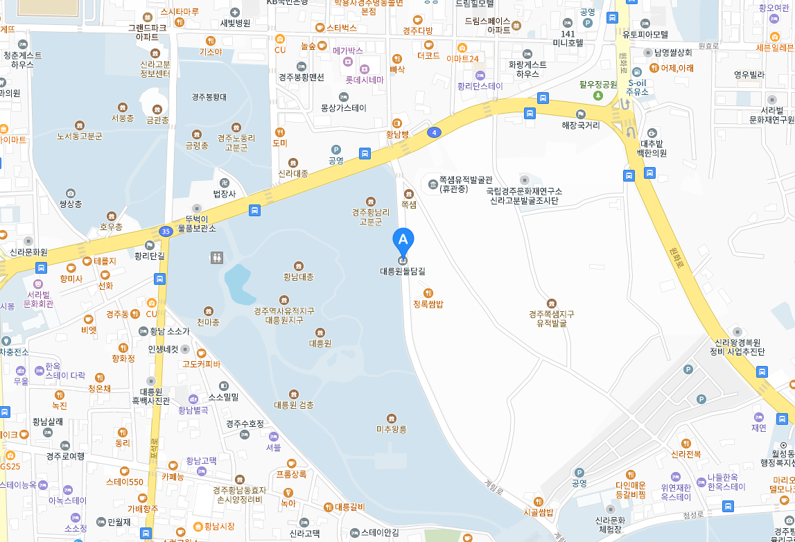 경주벚꽃축제 - 대릉원돌담길 지도