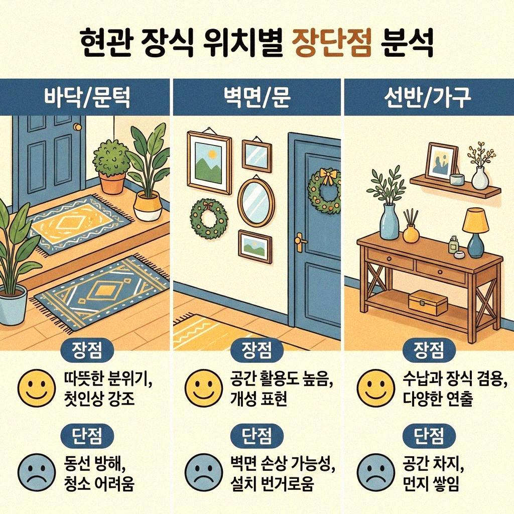 우리 집 현관 입구 마법 같은 변신 장식 위치 재조정