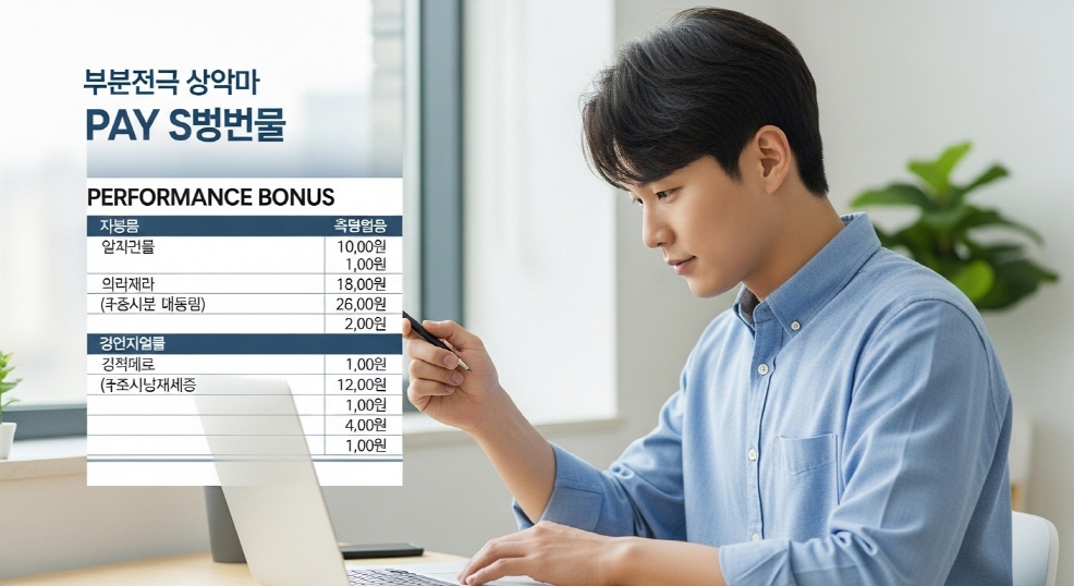 수당과 성과급 확인