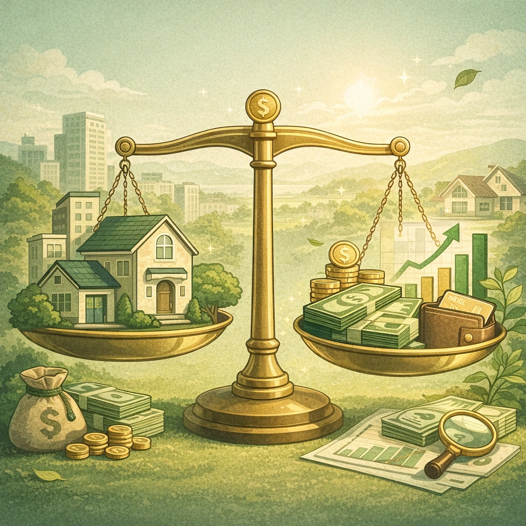 60대 평균 자산 부동산, 금융