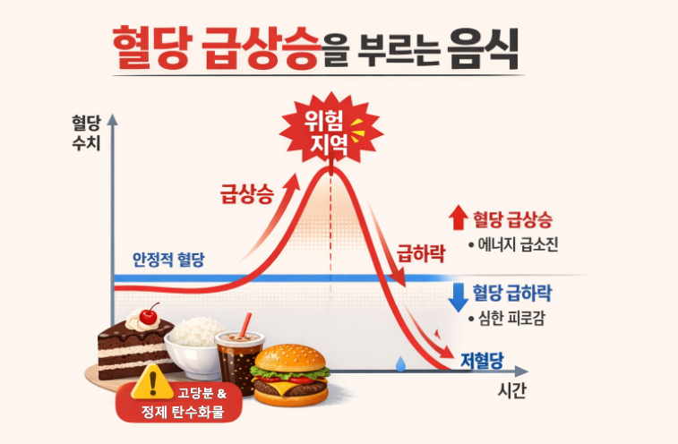 혈당스파이크그래프,혈당급상승