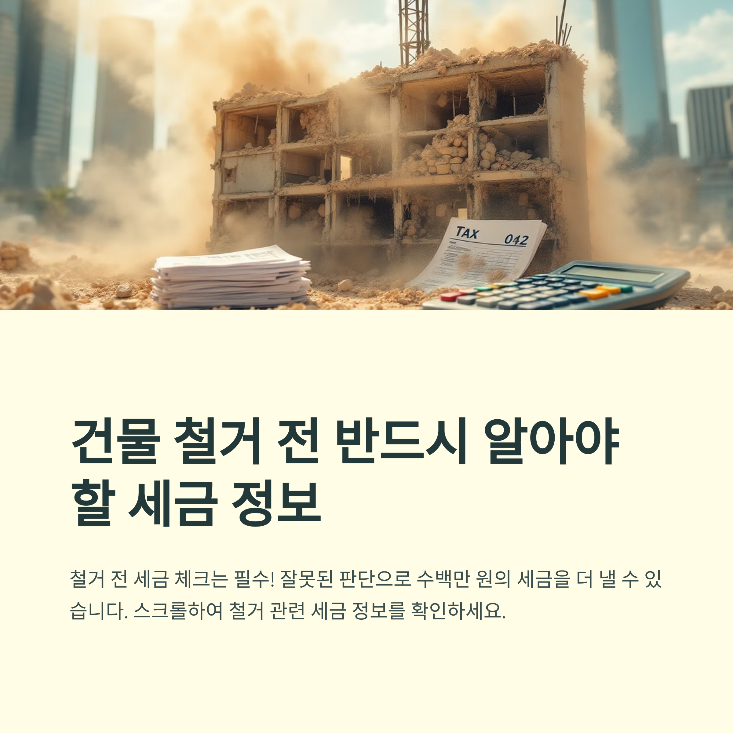 건물철거전 세금체크