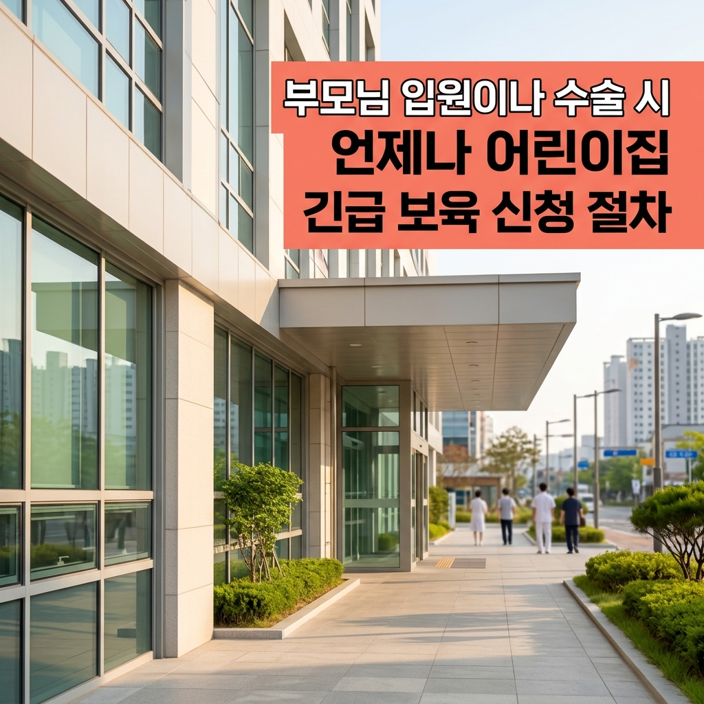 부모 입원 수술 시 언제나어린이집 긴급보육 신청 절차