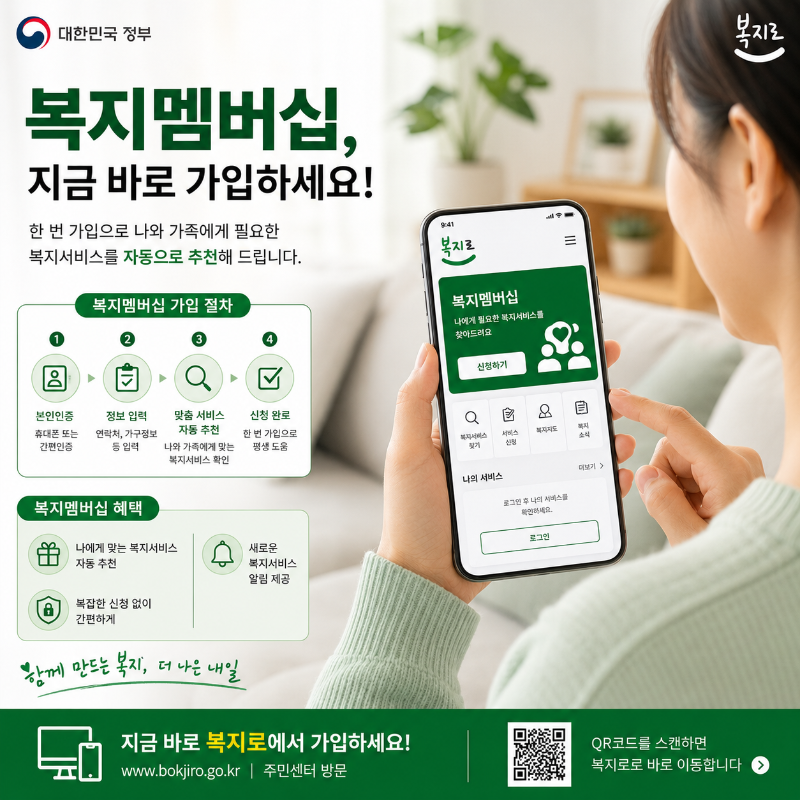 alt="복지멤버십 복지로 온라인 신청 방법 2026 맞춤형급여안내"