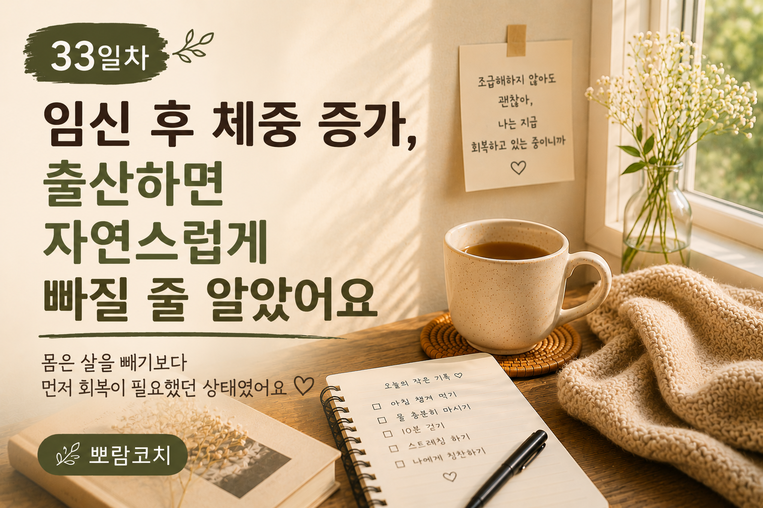 임신 후 체중 증가 (원인, 체중이 안 빠지는 이유, 시기별 감량 팁)