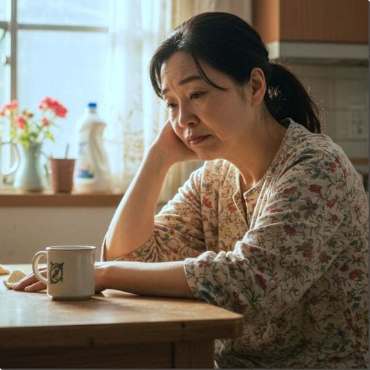 복합 우루사 효능 피로 해소, 피곤한 중년 여성 사진