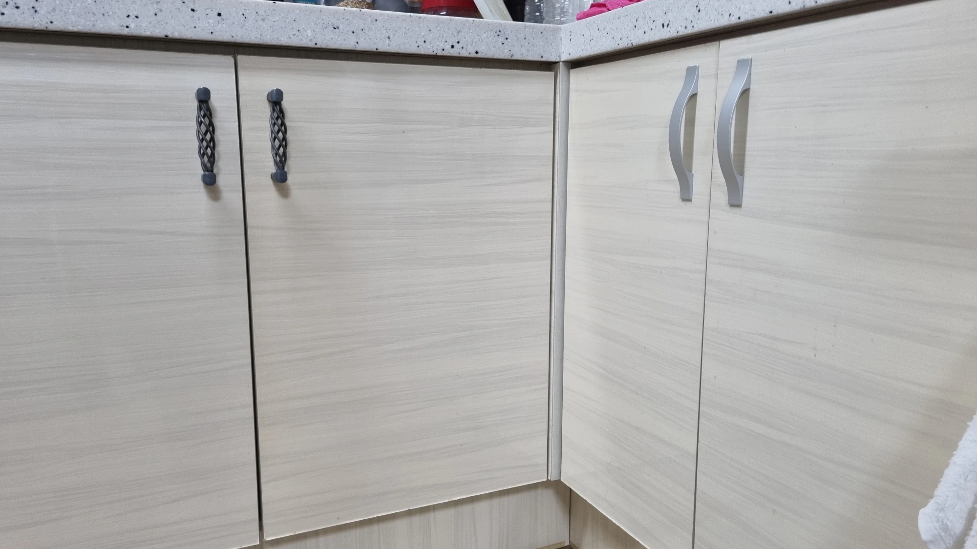 싱크대 손잡이 교체 전 모습