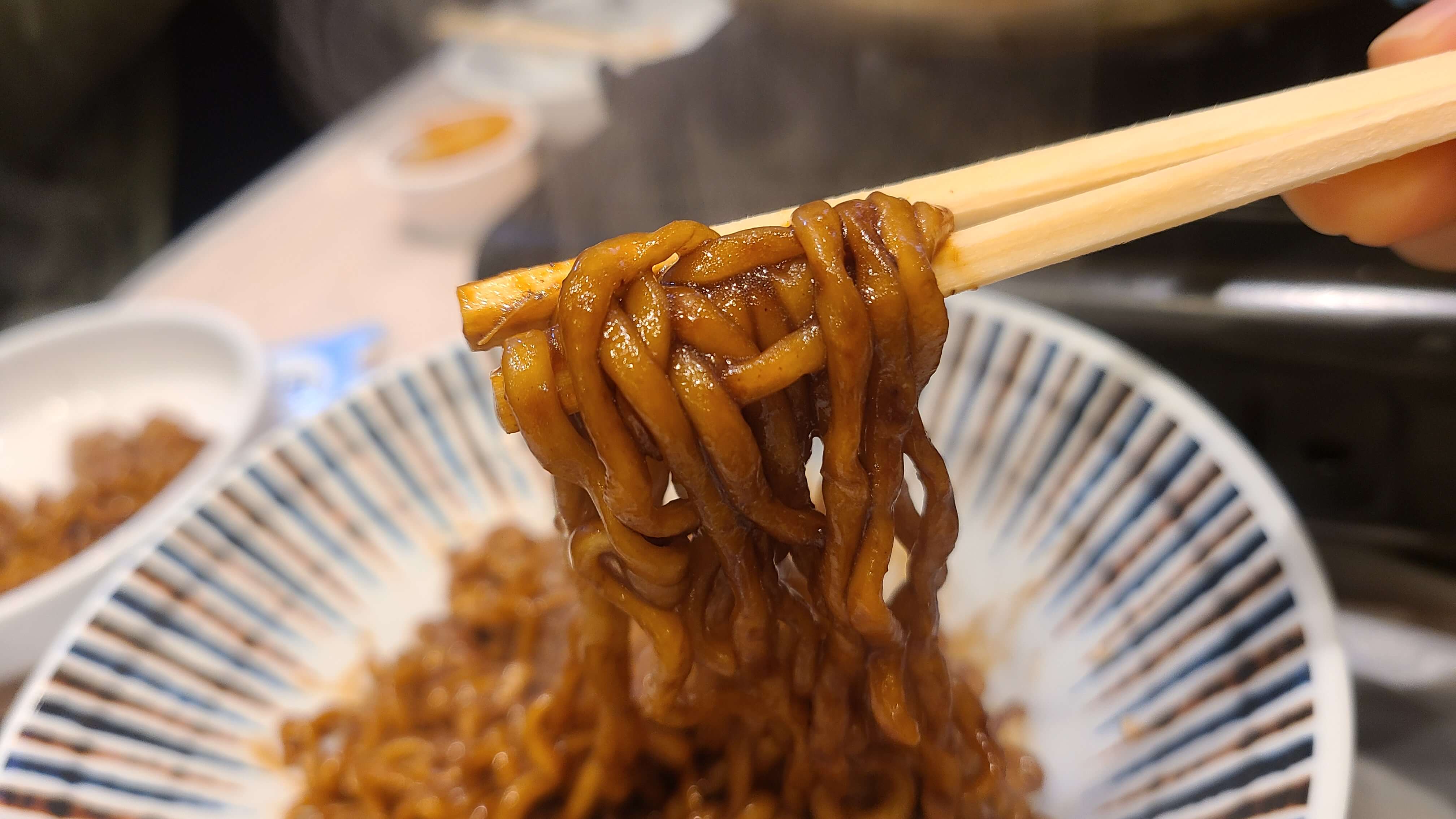 청춘포차-짜파게티-면발