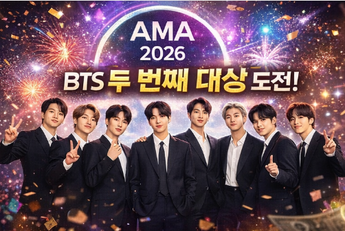 BTS, 美 AMA 3개 부문 후보…두 번째 대상 도전