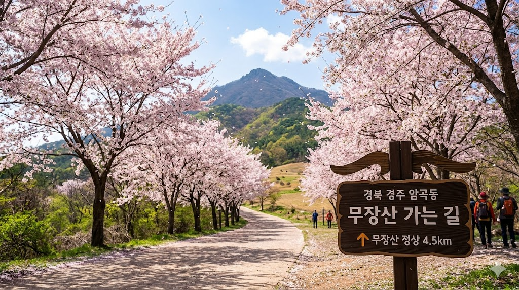 경북 경주 암곡동의 고즈넉한 산책로