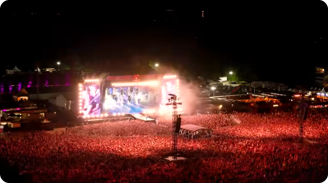 뮤즈 밴드 공연모습