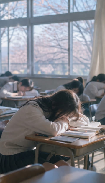 엎드려 자는 사진