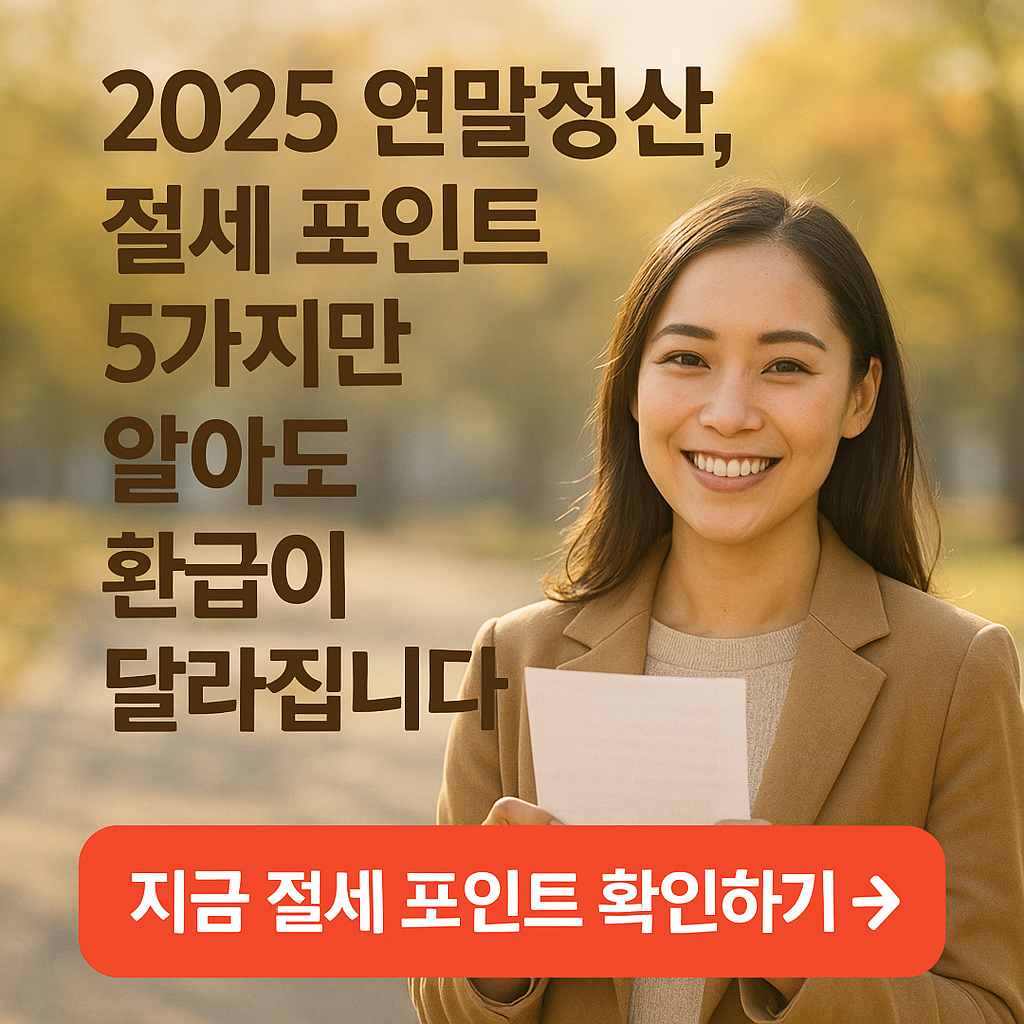 2025년 연말정산 절세 포인트 5가지 정리