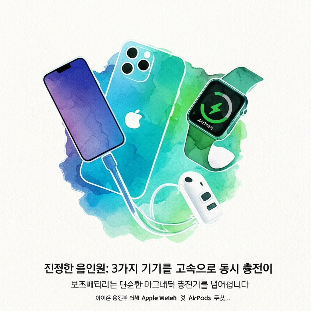 아이폰 워치 에어팟, 선 없는 15W..