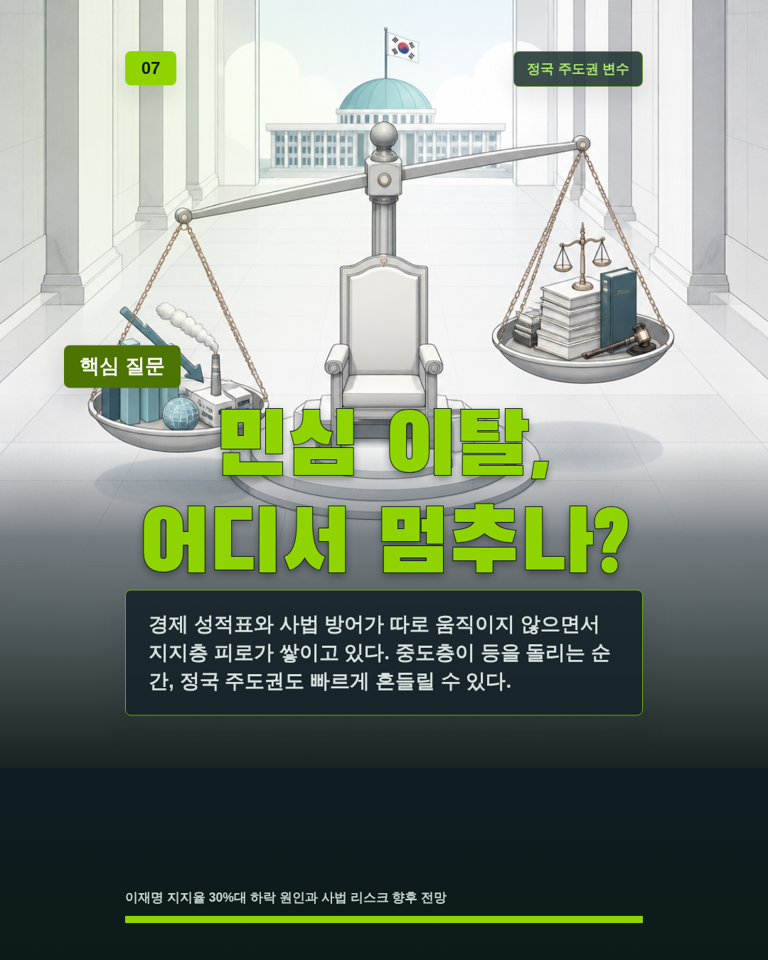 민심 이탈, 어디서 멈추나?