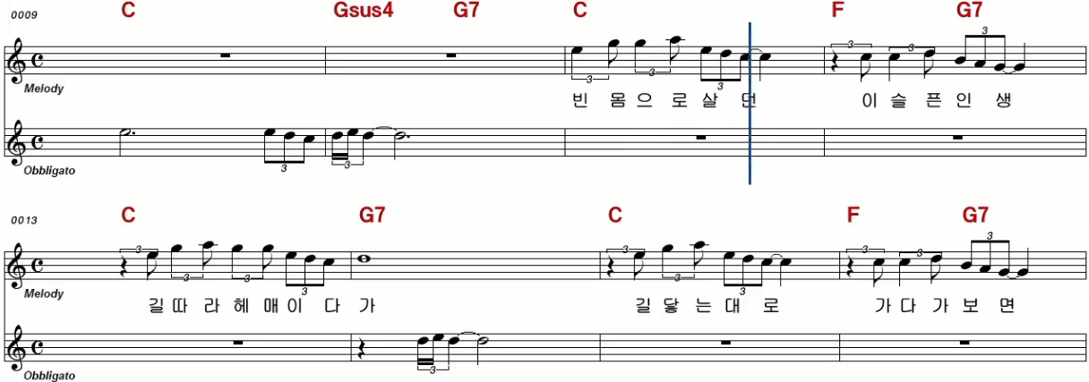 장미화 - 내 인생 바람에 실어 악보