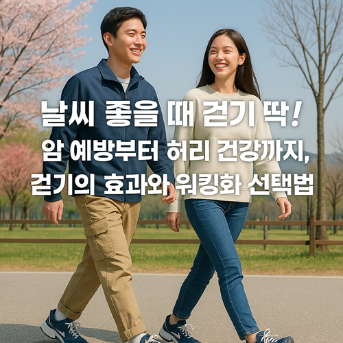 날씨 좋을 때 걷기 딱! 암 예방부터 허리 건강까지, 걷기의 효과와 워킹화 선택법